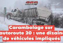 Carambolage sur l’autoroute 20 : une dizaine de véhicules impliqués près de Saint-Apollinaire Carambolage sur l'autoroute 20 impliquant des voitures et des camions.