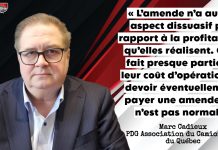 35 pages de recommandations contre le stratagème « Chauffeur Inc » et un an plus tard, toujours rien Marc Cadieux, PDG de l'Association du camionnage du Québec (ACQ), s'exprimant sur le stratagème des Chauffeur Inc. lors de la conférence de presse du 9 janvier 2025.