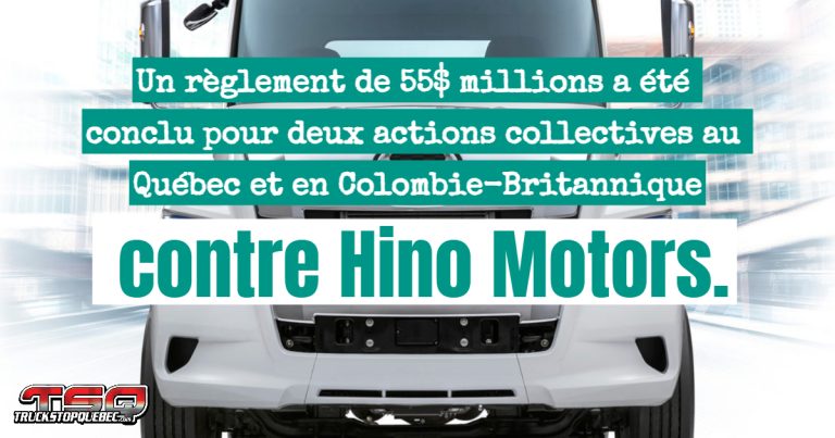 Recours collectif contre Hino Motors : indemnisation possible pour les propriétaires de camions