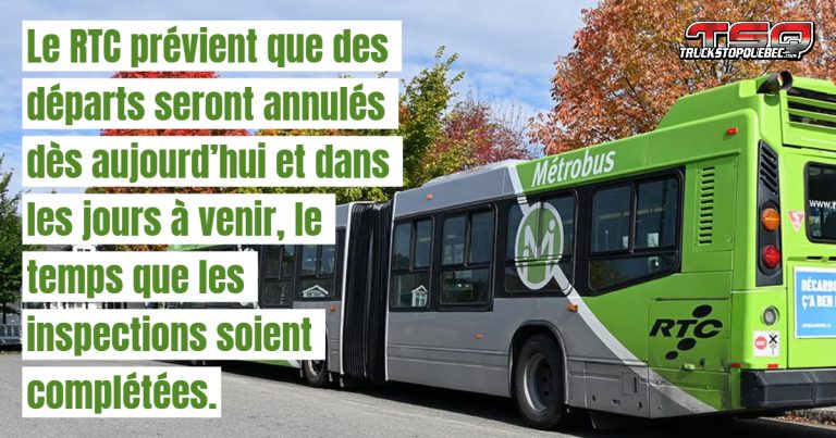 Le RTC retire 44 autobus après deux incendies en deux semaines