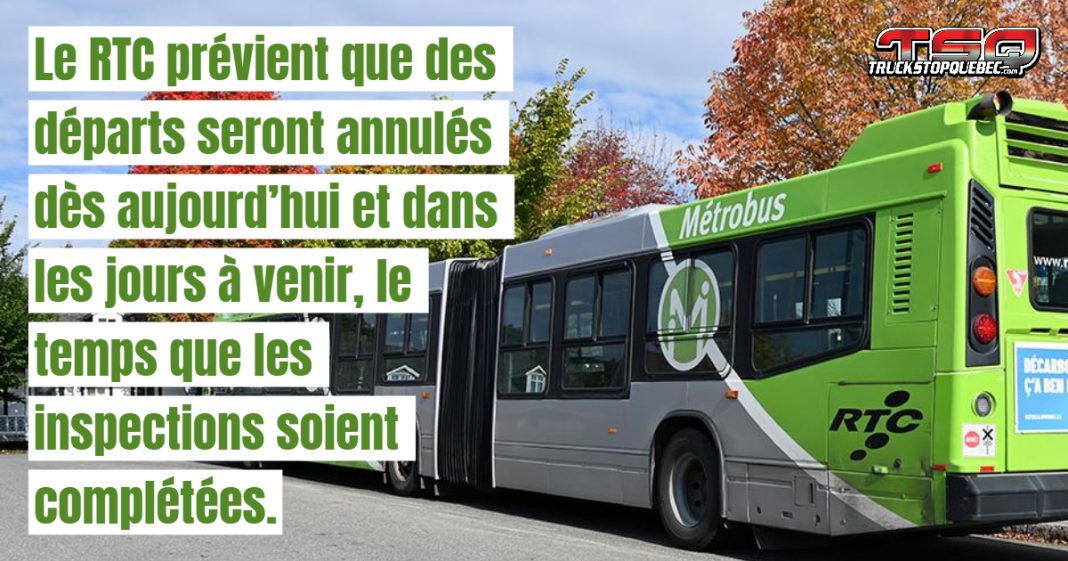 Un autobus du RTC, retire 44 autobus après deux incendies en deux semaines.
