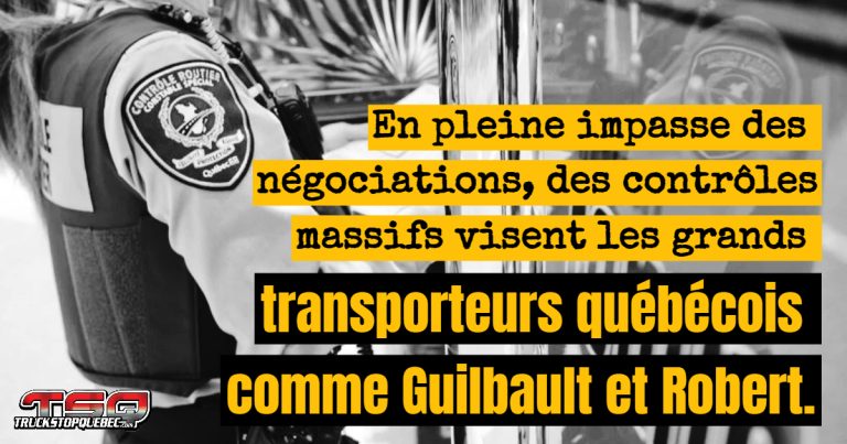 L&rsquo;industrie du transport fait les frais des négociations entre Contrôle Routier Québec (CRQ) et le Conseil du trésor