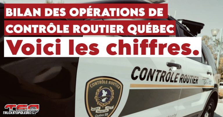 Blitz de Contrôle Routier Québec : voici les résultats
