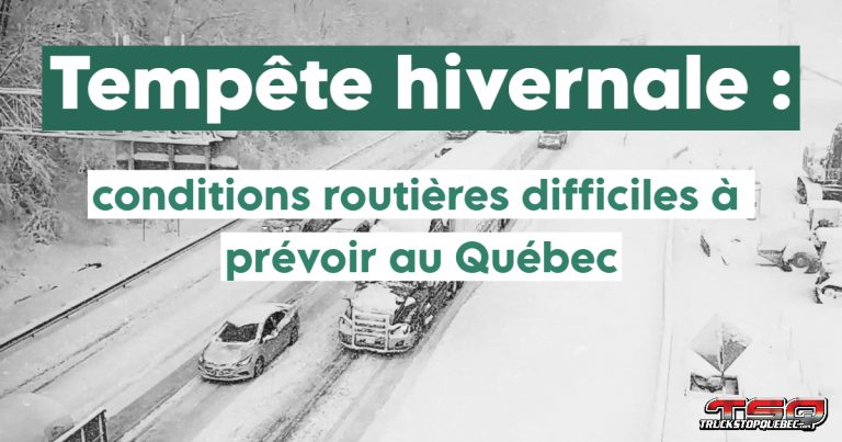 Tempête hivernale : conditions routières difficiles à prévoir au Québec