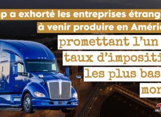 Face aux tarifs de Trump, des entreprises canadiennes songent à déménager aux États-Unis Site minier avec un camion en activité, illustrant la pression exercée sur les entreprises canadiennes face aux incitatifs fiscaux et aux menaces de tarifs de Trump pour attirer la production et les investissements aux États-Unis.