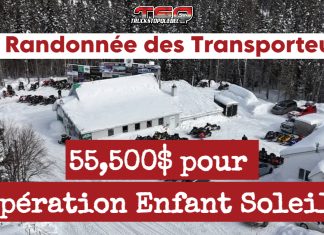 La Randonnée des Transporteurs 2025 : un exploit de générosité au profit des enfants malades Alignement impressionnant des motoneiges stationnées au relais lors de la Randonnée des Transporteurs 2025, un événement caritatif au profit d’Opération Enfant Soleil.