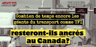 TFI International : un retour forcé après la pression des actionnaires Des camions sur le pont Ambassador, illustrant l’enjeu du transport transfrontalier entre le Canada et les États-Unis ainsi que les entreprises comme TFI International qui sont tentées de se relocaliser de l'autre côté de la frontière.