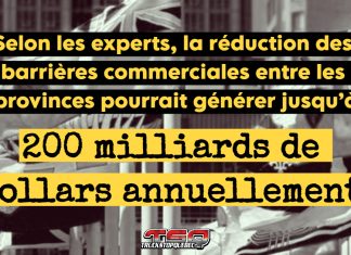 Le camionnage en avance sur la levée des barrières commerciales interprovinciales Selon les experts, la réduction des barrières commerciales entre les provinces pourrait générer jusqu’à 200 milliards de dollars annuellement, et le camionnage prend de l'avance.