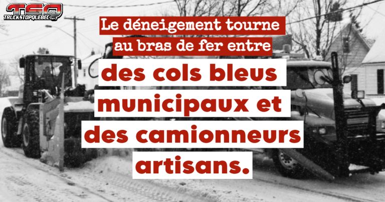Châteauguay : tensions entre cols bleus et camionneurs artisans dans le déneigement