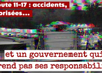 La route 11-17 en Ontario : des accidents, des vies brisées… et un gouvernement irresponsable Scène d'un accident mortel impliquant des camions lourds sur la route 11-17, une route jugée dangereuse par les camionneurs et les citoyens du nord de l’Ontario, alors que le gouvernement affirme qu’elle est parmi les plus sécuritaires.