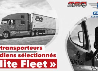 TCA reconnaît neuf transporteurs canadiens parmi les meilleurs employeurs Logo de la Truckload Carriers Association (TCA) mettant en évidence la certification « Elite Fleet » 2025 remportée par neuf transporteurs canadiens.