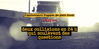 Camionneurs frappés de plein fouet : deux collisions en 24 h qui soulèvent des questions Camions lourds, et textes relatant les collisions impliquant des véhicules légers ayant dévié de leur trajectoire pour heurter des camions lourds, mettant en évidence les risques pour les camionneurs et l'importance du soutien psychologique.