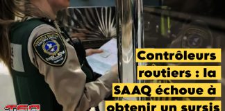 Contrôleurs routiers : la SAAQ échoue à obtenir un sursis Contrôleurs routiers effectuant une patrouille, symbolisant le sursis demandé par la SAAQ pour relancer les patrouilles sans armement.