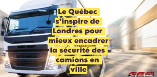 Le Québec s’inspire de Londres pour mieux encadrer la sécurité des camions en ville Camion lourd en ville conforme au système d’étoiles de Londres, équipé de caméras et capteurs pour améliorer la visibilité et protéger les piétons et cyclistes.
