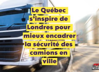 Le Québec s’inspire de Londres pour mieux encadrer la sécurité des camions en ville Camion lourd en ville conforme au système d’étoiles de Londres, équipé de caméras et capteurs pour améliorer la visibilité et protéger les piétons et cyclistes.