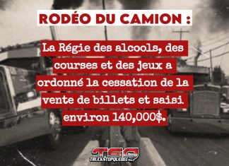 Le tirage du Rodéo du camion désormais sous la responsabilité de la RACJ e tirage du Rodéo du camion sera désormais géré par la Régie des alcools, des courses et des jeux à la suite d’une décision du 10 mars 2025.