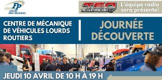 Journée Découverte au CFP Paul-Rousseau : viens faire un tour! Visiteurs lors de la Journée Découverte en mécanique de véhicules lourds au CFP Paul-Rousseau à Saint-Germain-de-Grantham qui aura lieu cette année le 10 avril.