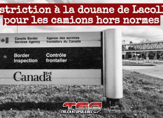 Restriction à la douane de Saint-Bernard-de-Lacolle pour les camions hors normes Avis douane 25-18 : Restriction de l’accès au poste frontalier de Saint-Bernard-de-Lacolle pour les véhicules commerciaux/camions hors normes.
