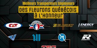 Des entreprises du Québec parmi les Meilleurs Transporteurs Employeurs au Canada Logos des entreprises de transport québécoises reconnues comme meilleurs transporteurs employeurs. par Tucking HR Canada.
