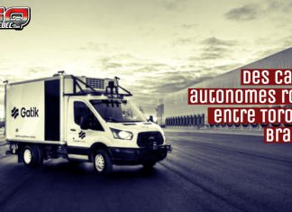 Des camions autonomes roulent sur les routes de l’Ontario Camions autonomes de Gatik circulant sans conducteur en Ontario, pour Loblaws.