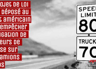 Projet de loi déposé au Sénat américain pour empêcher l’obligation de limiteurs de vitesse sur les camions lourds Panneau de vitesse aux USA, illustrant le débat sur l'obligation de limiteurs de vitesse aux États-Unis et les résultats observés au Canada.