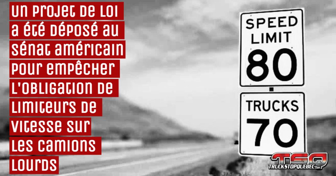 Panneau de vitesse aux USA, illustrant le débat sur l'obligation de limiteurs de vitesse aux États-Unis et les résultats observés au Canada.