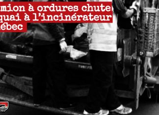 Incident à l’incinérateur de Québec : un camion à ordures bascule dans une fosse Un incident impressionnant s’est produit lundi après-midi à l’incinérateur de Québec, dans le secteur Limoilou. Vers 14 h 30, un camion à ordures a basculé partiellement dans un quai de déchargement, entraînant des blessures mineures chez deux travailleurs.