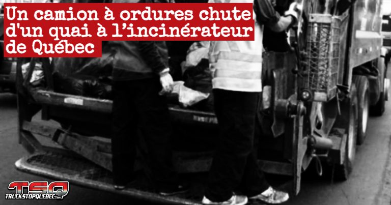 Incident à l’incinérateur de Québec : un camion à ordures bascule dans une fosse