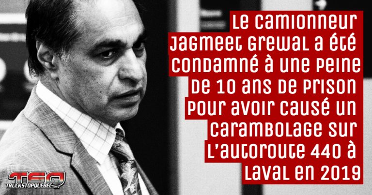 Camionneur condamné à 10 ans de prison pour le carambolage meurtrier sur la 440 à Laval