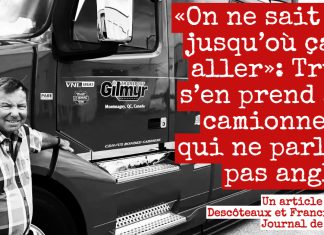 Trump s’en prend aux camionneurs qui ne parlent pas anglais Transport Gilmyr parle des impacts possibles du décret linguistique américain sur les camionneurs québécois qui ne parlent pas anglais.
