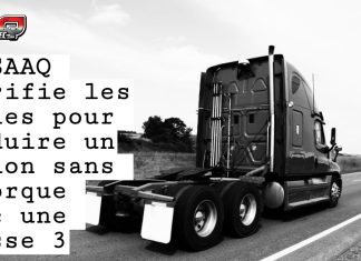 Clarification réglementaire de la SAAQ sur la conduite de tracteurs routiers sans remorque Un tracteur routier sans remorque sur la route, qui peut être conduit par un conducteur avec un permis de classe 3 dorénavant, clarifie la SAAQ.