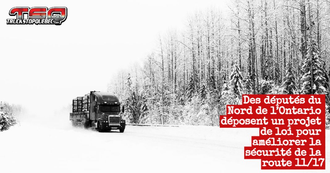 Trois députés néo-démocrates représentant le Nord de l'Ontario déposent un projet de loi pour améliorer la sécurité sur la route 11/17, des axes essentiels mais jugés dangereux.