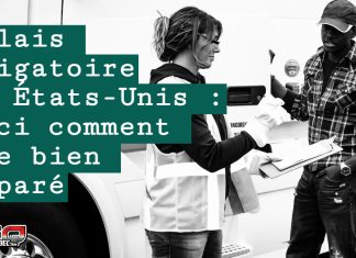 Anglais obligatoire aux États-Unis : Voici comment être bien préparé nspecteur routier américain discutant en anglais avec un camionneur lors d’une inspection, illustrant l'importance d'être bien préparé pour l'anglais obligatoire aux États-Unis.