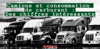 Camions et consommation de carburant : Ce que disent vraiment les chiffres Rangée de camions lourds stationnés dans un truck stop, illustrant les réalités quotidiennes des flottes face aux enjeux de consommation de carburant.