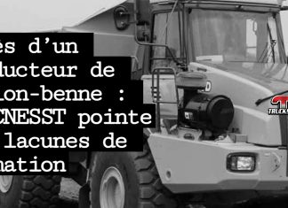 Décès d’un conducteur de camion-benne : la CNESST pointe des lacunes de formation Camion-benne articulé, ou tombereau articulé, tel que dans l'accident qui a causé le décès d'un conducteur sur un chemin forestier en 2024. Voici le rapport de la CNESST.