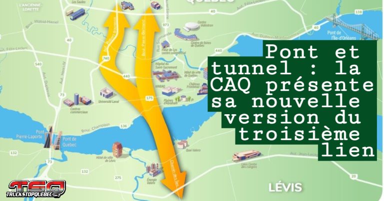 Pont et tunnel : la CAQ présente sa nouvelle version du troisième lien