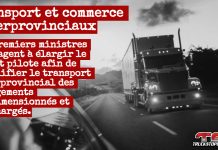 Camionnage : Ottawa et les provinces relancent l’expansion du projet pilote contre les barrières commerciales Camion roulant sur l’autoroute au Canada, illustrant les défis du camionnage interprovincial et les barrières commerciales liées aux permis de transport.
