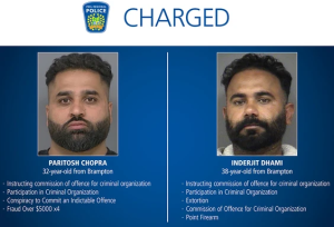 Suspects arrêtés dans le réseau criminel de l'inustrie du remorquage en Ontario.