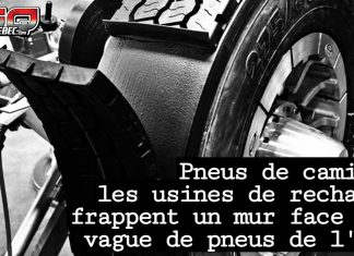 Pneus de camion : les usines de rechapage frappent un mur face à la vague de pneus de l’Asie Pneus de camion rechapé dans une usine de fabrication au Québec, illustrant le processus de reconditionnement.