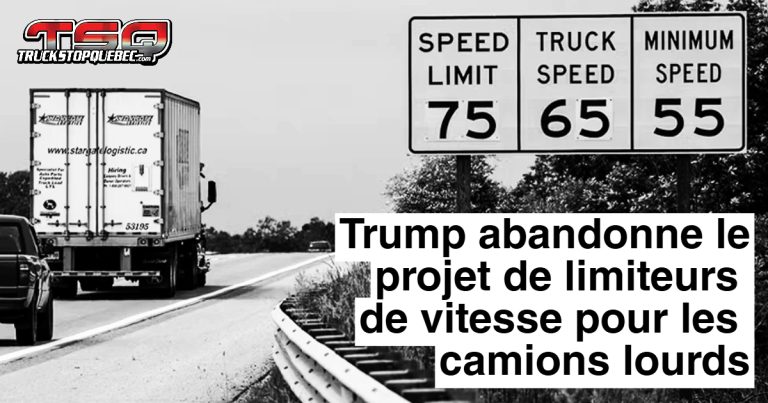 Trump abandonne le projet de limiteurs de vitesse pour les camions lourds