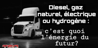Camions au gaz naturel : une option prometteuse, mais encore en construction dans le transport routier Camion e-Cascadia, avec un graphique : diesel, gaz naturel, électrique ou hydrogène? Quelle sera la technologie du futur dans les camions lourds?