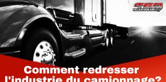 Camionnage : entre colère, découragement et appel à l’unité Discussion entourant les bas salaires, du per diem, des chauffeurs incorporés et des défis dans l’industrie du transport au Québec (camion et texte sur l'image).