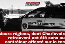 Contrôleurs routiers absents sur le terrain : un vide lourd de conséquences? Contrôleur routier en patrouille, et texte évoquant l'absence des contrôleurs routiers sur le terrain.