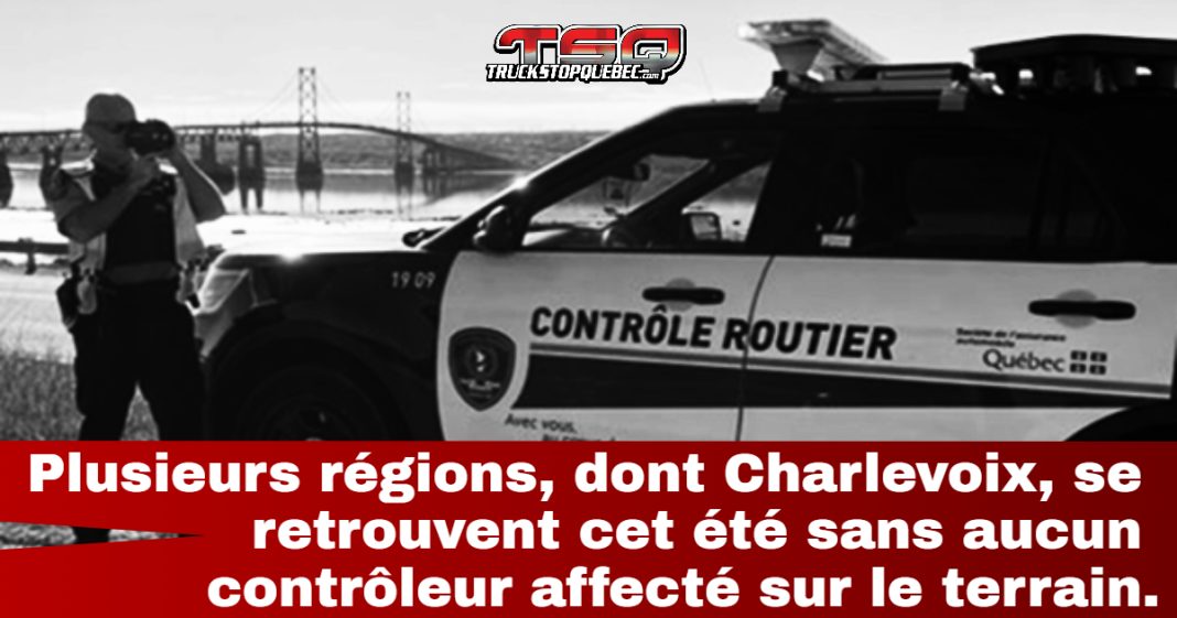 Contrôleur routier en patrouille, et texte évoquant l'absence des contrôleurs routiers sur le terrain.