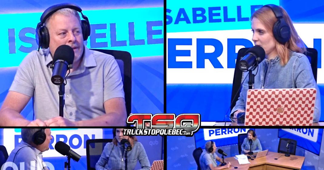 Benoit Therrien et Isabelle Perron en studio à QUB Radio discutent du boycott des produits américains.