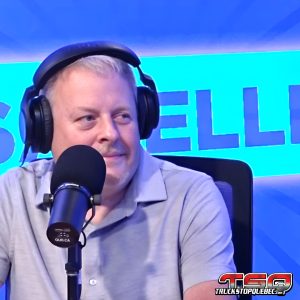 Benoit Therrien au micro de QUB Radio avec Isabelle Perron.
