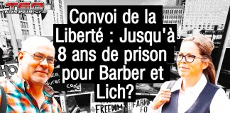 Convoi de la liberté : Jusqu’à 8 ans de prison pour Barber et Lich? Tamara Lich et Chris Barber devant le Convoi de la liberté de 2022.