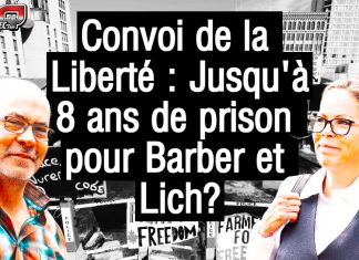 Convoi de la liberté : Jusqu’à 8 ans de prison pour Barber et Lich? Tamara Lich et Chris Barber devant le Convoi de la liberté de 2022.