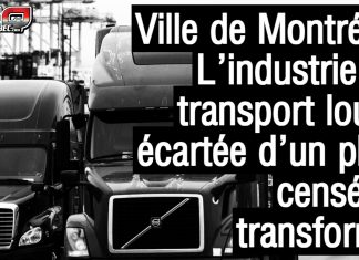 Plan logistique de Montréal : une vision déconnectée de la réalité du camionnage Camions de transport lourd circulant dans la Ville de Montréal, symbole des défis liés à la logistique urbaine et du camionnage.
