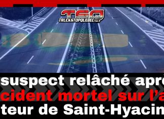 Un suspect relâché après l’accident mortel sur l’A-20 dans le secteur de Saint-Hyacinthe Autoroute 20 près d’une bretelle d’accès à Drummondville, où un accident mortel est survenu impliquant une voiture et un camion lourd. Un suspect a été intercepté puis relâché, le véritable camionneur impliqué dans le délit de fuite est toujours recherché.